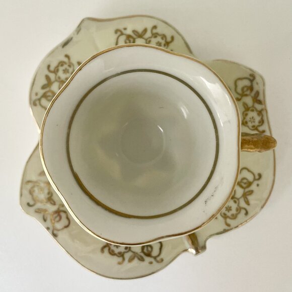 Vintage Made in Japan Courting Couple Porcelain Demitasse Espresso Cup and Sauce - Picture 3 of 8